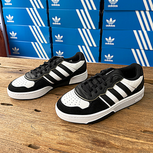 Adidas阿迪达斯COURTIC男女款黑白色百搭经典休闲运动板鞋JS3034