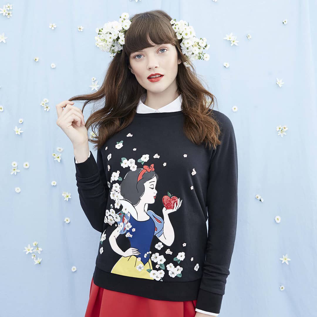 现货!Cath kidston 迪士尼合作款白雪公主女士卫衣上衣 运动衫