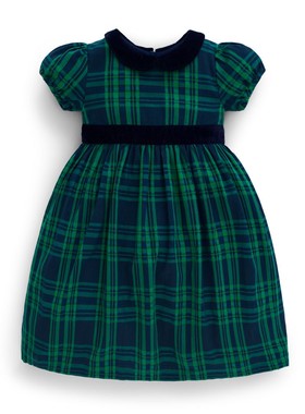 【国内现货】JoJo Maman Bebe 女童女孩圣诞格子连衣裙