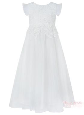 Monsoon 女童女孩白色蕾丝礼服裙连衣裙