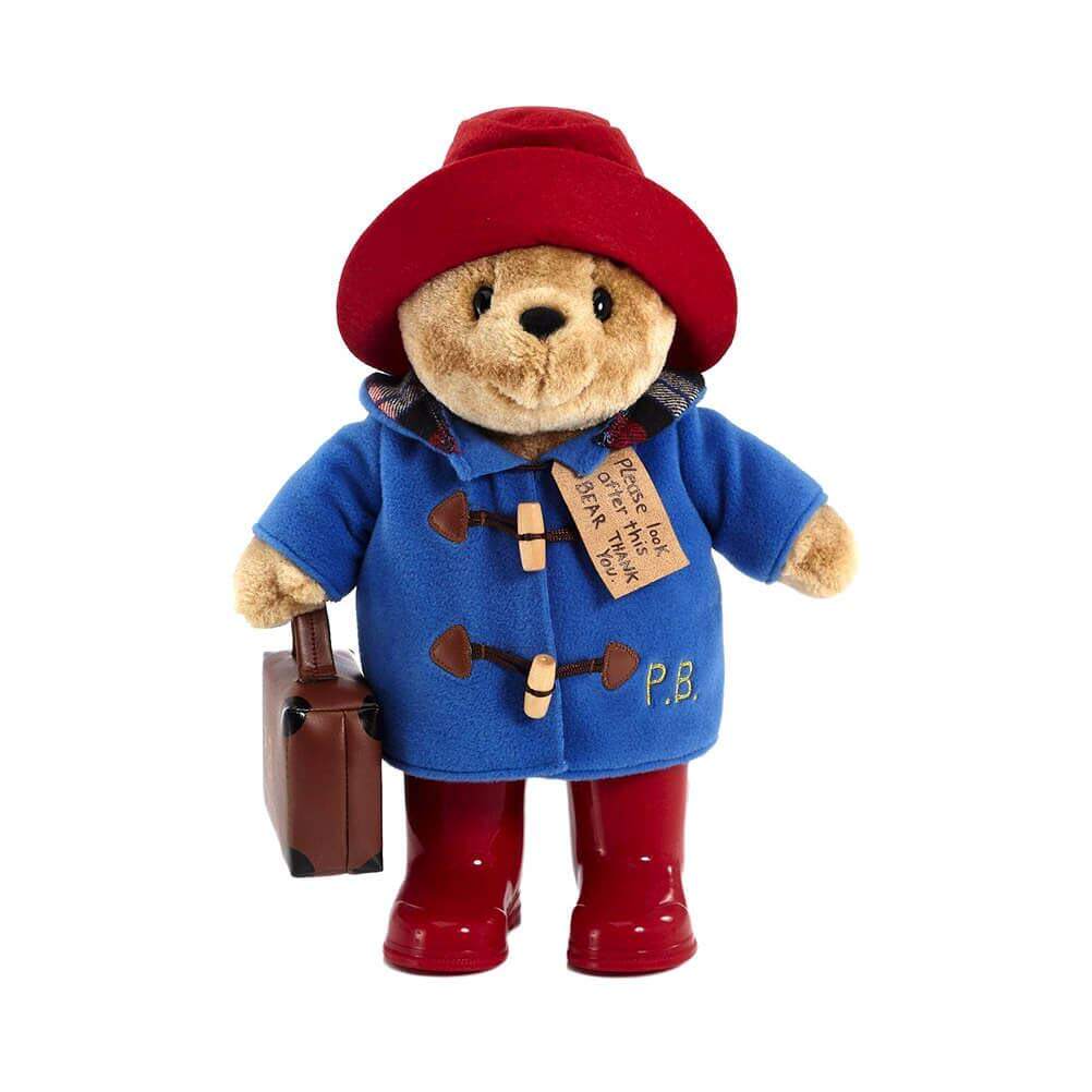 英国Paddington bear 穿红雨靴提着手提箱的帕丁顿熊