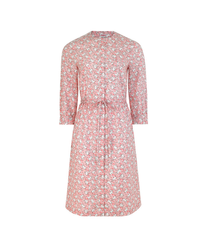 【国内现货】cath kidston 粉色跳跃兔子中袖全棉连衣裙