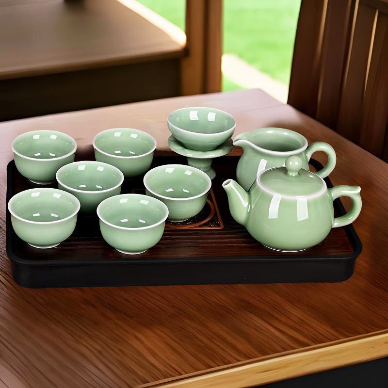 青瓷功夫茶具家用办公室泡茶器