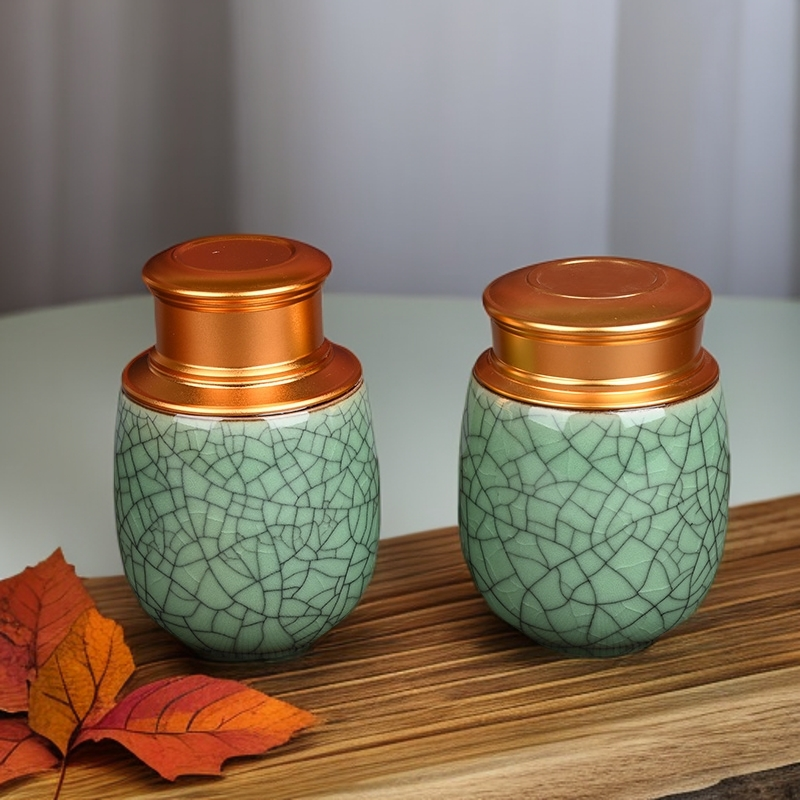 流转千年精品青瓷小号茶叶罐金属盖陶瓷密封储茶罐便携旅行茶叶罐,餐饮具,茶叶罐,淘宝优惠券,粉丝福利购,淘宝优惠卷