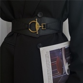 配连衣裙子大衣西装 24SS欧美时尚 弹力松紧腰带女士个性 气质腰封潮