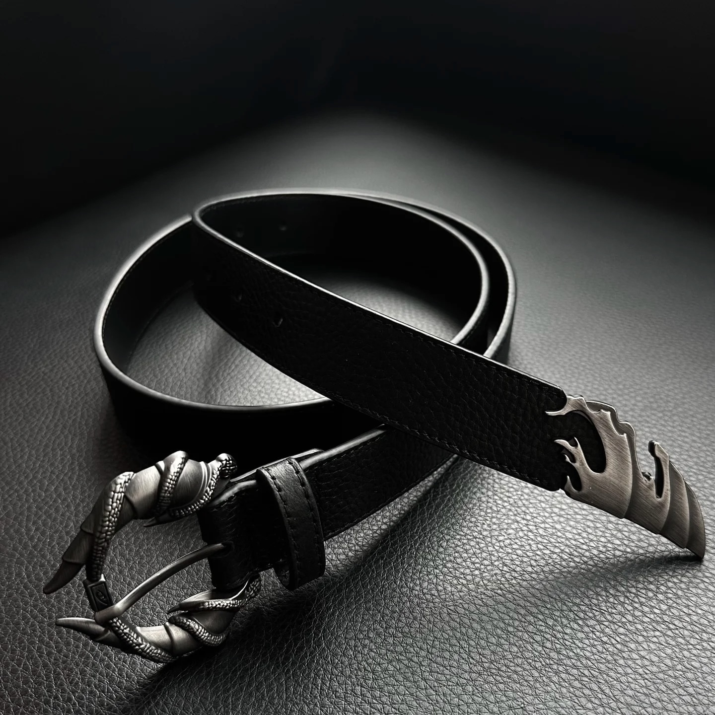 CATSSTAC 烛龙头层牛皮腰带 宽2.8CM 适配多种裤型