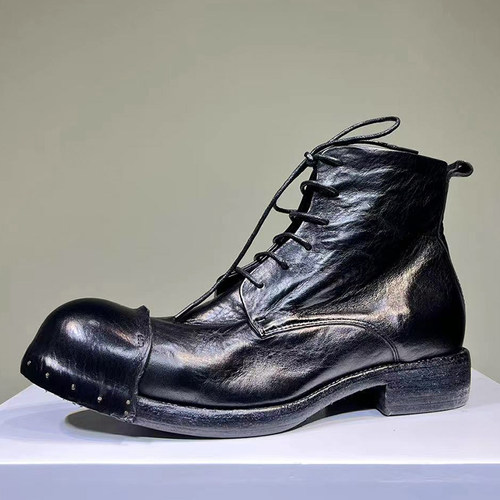 欧美马丁靴复古短靴男马皮固特异