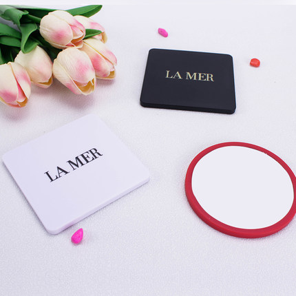 LA MER随身便携可定制LOGO耐磨高清美容化妆礼物小圆镜小镜子