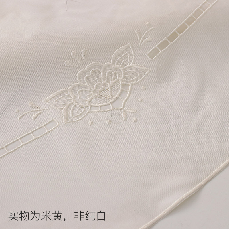 圆形餐桌布少女心圆桌面白色蕾丝台布欧式家用圆桌子桌布桌垫防i.