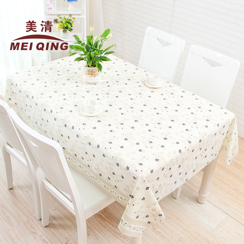 加厚田园长四方形pvc蕾丝桌布防水防油防烫塑料茶几小清新餐桌布