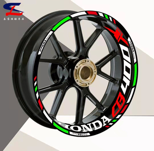 适用本田CB400X500X轮毂贴纸贴花摩托车改装反光贴膜钢圈贴拉花