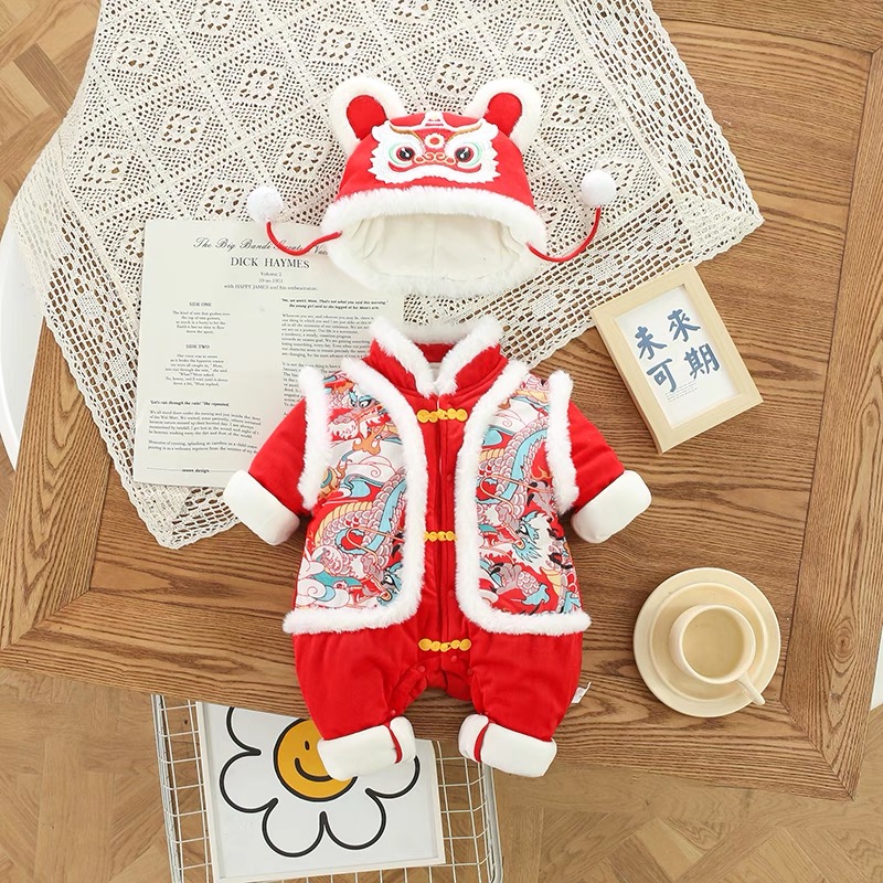 婴儿连体衣秋冬男女宝宝哈衣