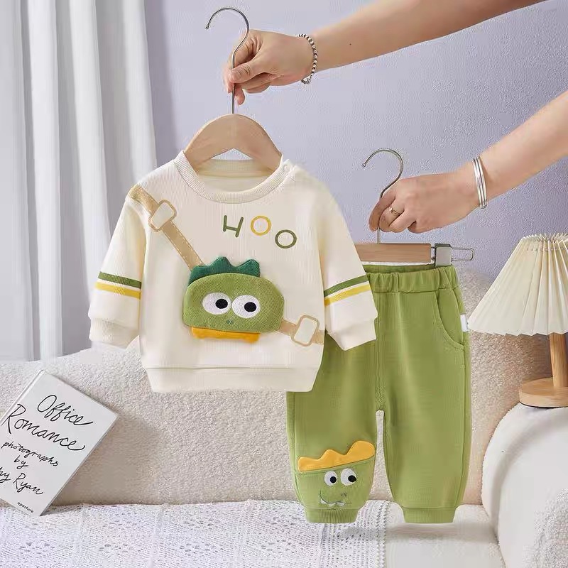 男童套装秋装2025新款帅气儿童卫衣婴儿裤子春秋季小童装宝宝衣服