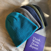 秋冬纯色复古时尚 加厚保暖毛线冷帽子潮男女街头百搭黑色针织情侣