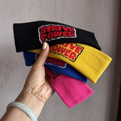 韩国ins风字母宽边发带女时尚 运动跑步瑜伽套头头套儿童街舞款 潮