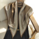 三角巾小披肩咖色小丝巾女护颈小围脖外搭新款 腰间腰封时尚 洋气