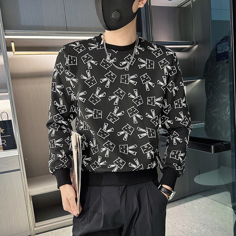 黑首WY127-P58控78抖音直播店主风秋冬男士趣味百搭卫衣社会小伙,男装卫衣,星座309B(原A339-1)