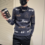 白首Y15-P78控108抖音直播秋冬百搭字母毛衣男流行针织衫社会小伙，男装针织衫/毛衣，星座309B(原A339-1)