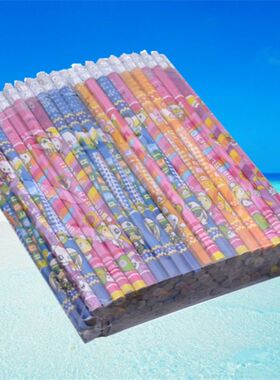 100支装 幼儿园木质绘画铅笔黄色小学生铅笔带橡皮头儿童写字铅笔