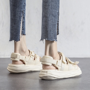 魔术贴运动凉鞋女夏季溶解厚底时尚外穿凉拖鞋2026新款休闲沙滩鞋