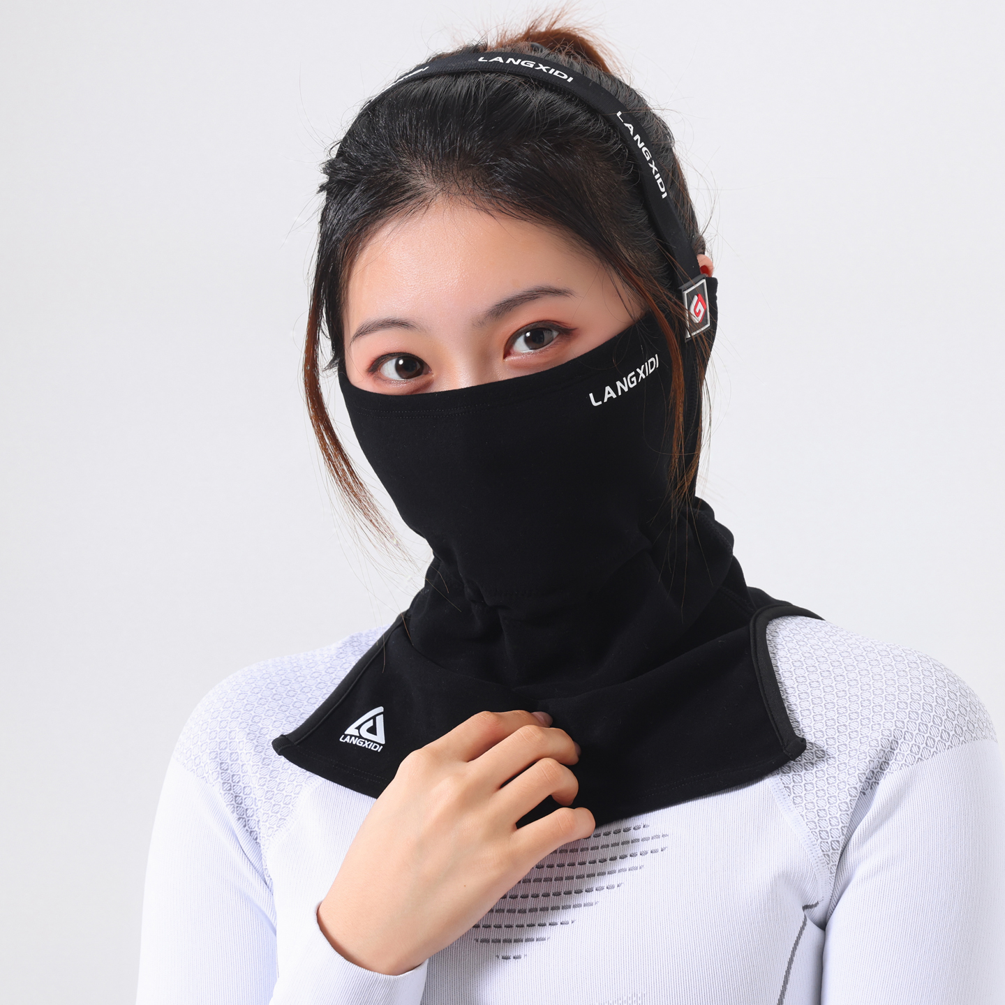 滑雪护脸罩防风面罩防寒羊毛围脖