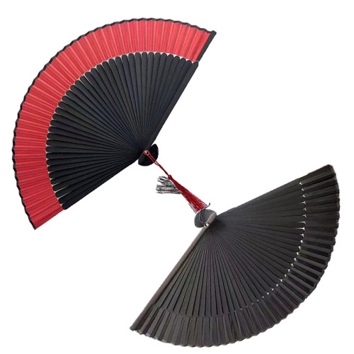黑色堂吉诃德芭蕾扇中国舞舞蹈扇