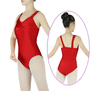 红色芭蕾舞蹈服黑色锦纶空中瑜伽连体衣中国舞修身形体服成人练功