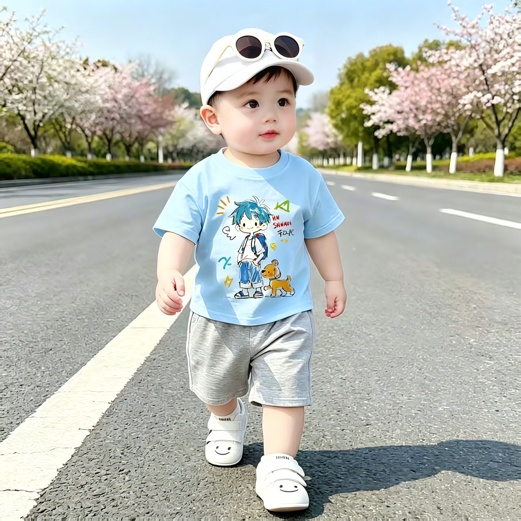 婴幼儿童纯棉短袖短裤套装男宝宝夏装薄款透气两件套洋气韩版童装