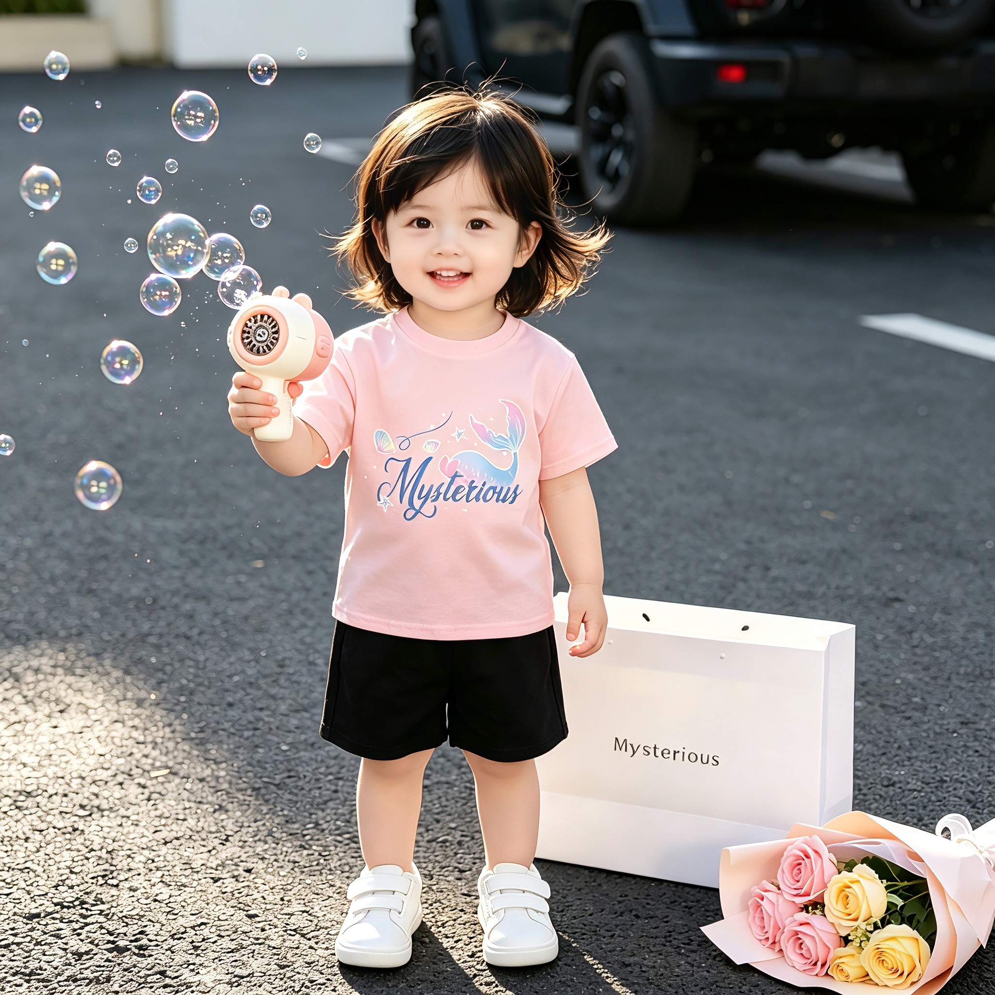 女童运动套装2026新款儿童纯棉百搭短袖短裤夏季薄款女孩洋气夏装