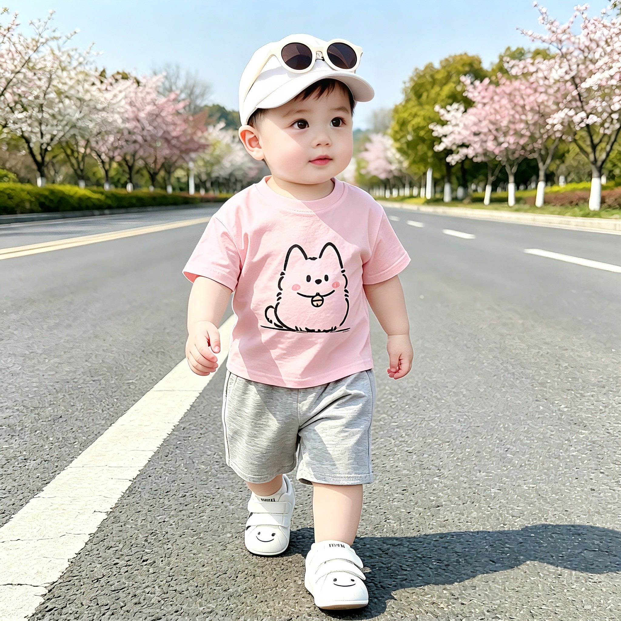 2026新款儿童印花短袖短裤两件套男童夏季卡通套装宝宝夏装衣服潮