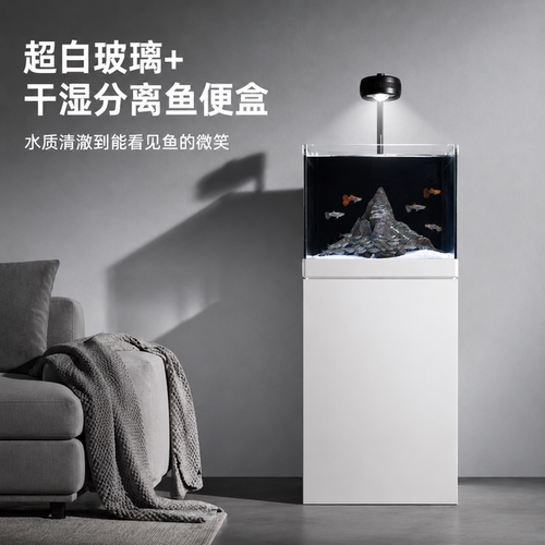 底滤玻璃鱼缸客厅超白溪流缸