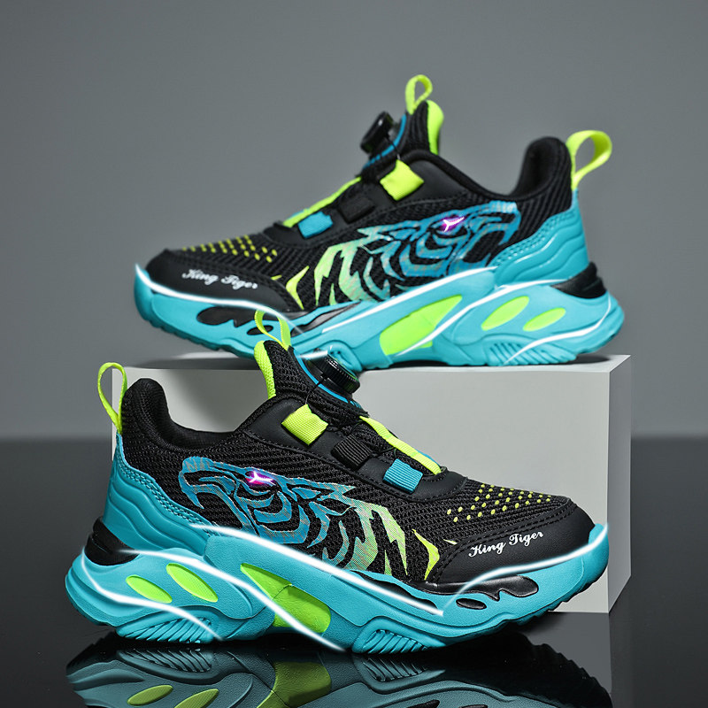 喜得龙男童鞋赤焰跑鞋2023春季新款男中大童运动鞋学生专业跑步鞋