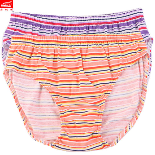 富妮来女士内裤2条舒适透气条纹