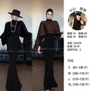 连衣裙25112 披肩中长款 早秋新款 气质御姐收腰显瘦半高领套头长袖