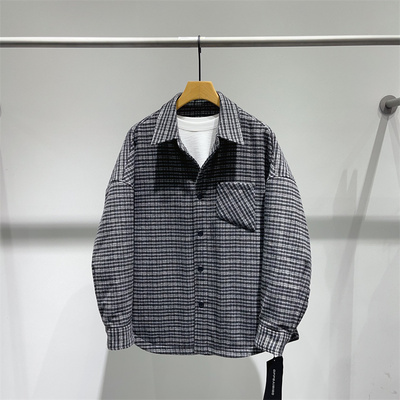 2025冬季新款黑白格羽绒服