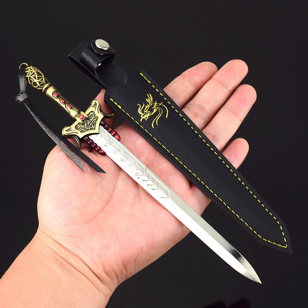 经典仙侠动漫游戏影视周边武器 龙阳神魔剑合金兵器模型摆件玩具