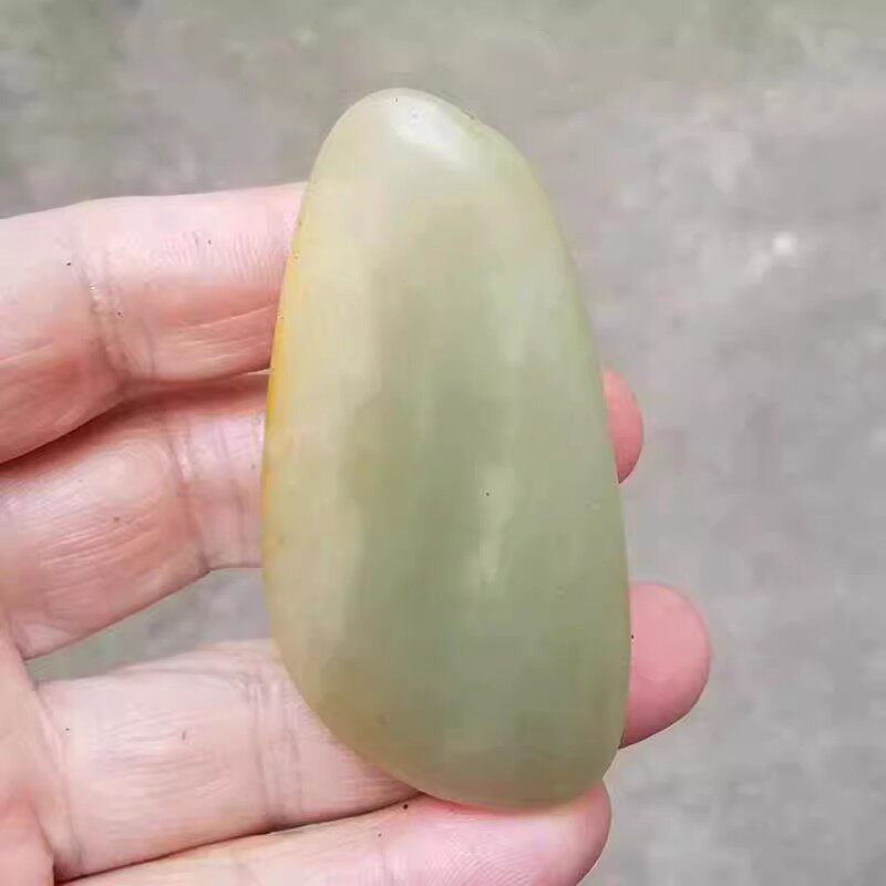 寻顾和田青玉料子青手把件可打孔