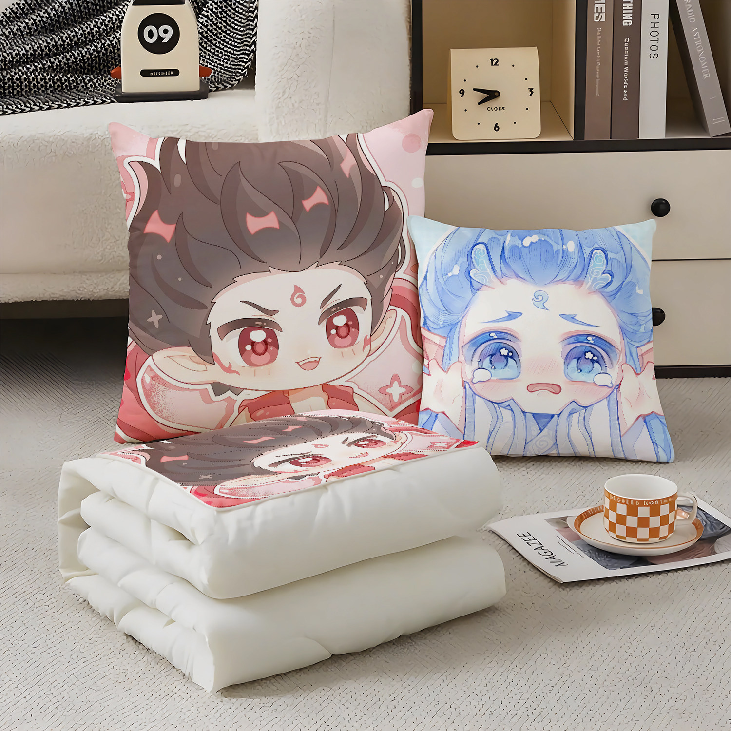 哪吒抱枕超软两用多功能空调被办公抱枕被子二合一被子卡通可爱,居家布艺,抱枕被,淘宝优惠券,粉丝福利购,淘宝优惠卷