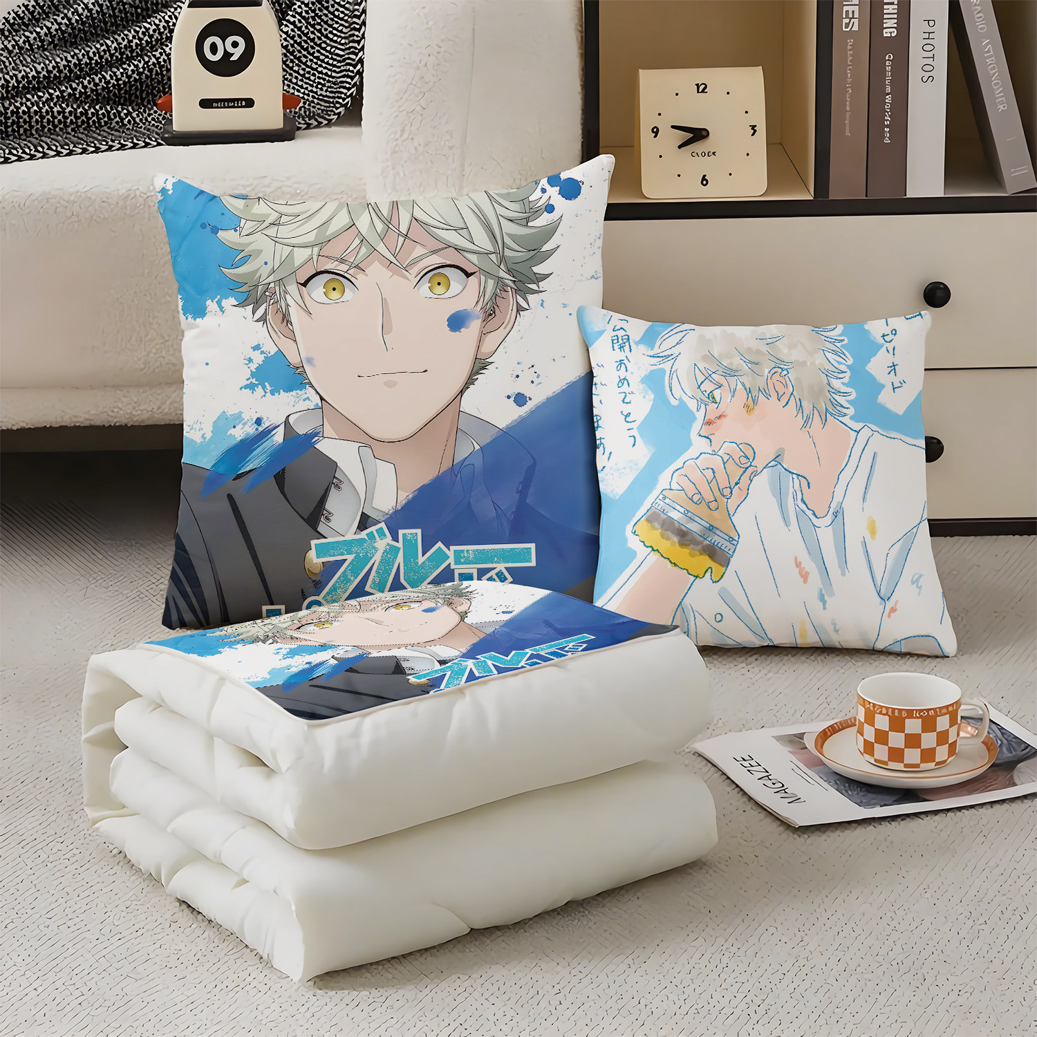 蓝色时期抱枕超软两用多功能空调被办公抱枕被子二合一被子,居家布艺,抱枕被,淘宝优惠券,粉丝福利购,淘宝优惠卷