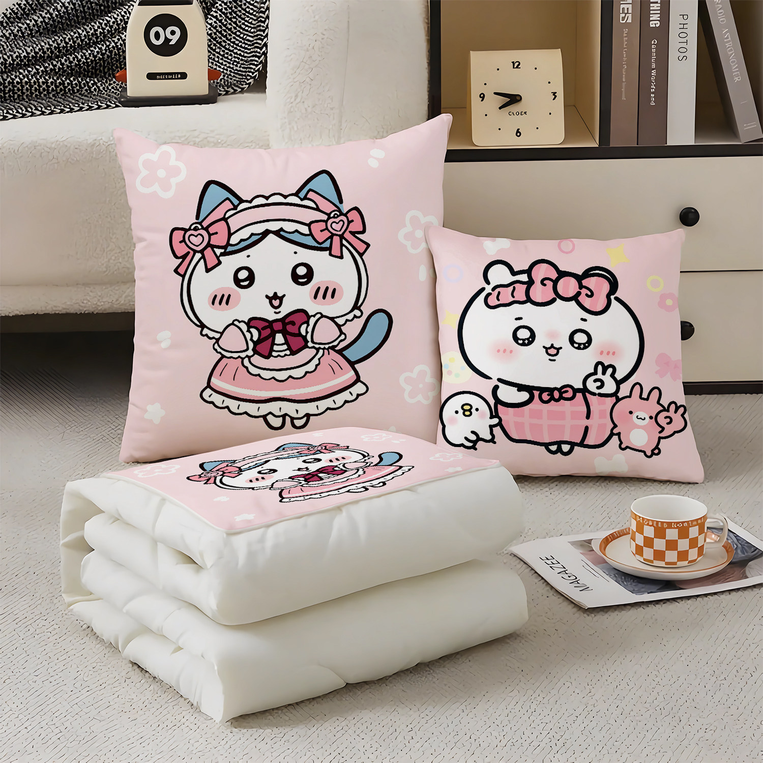 Chiikaw抱枕超软两用多功能空调被办公抱枕被子二合一被子卡通,居家布艺,抱枕被,淘宝优惠券,粉丝福利购,淘宝优惠卷