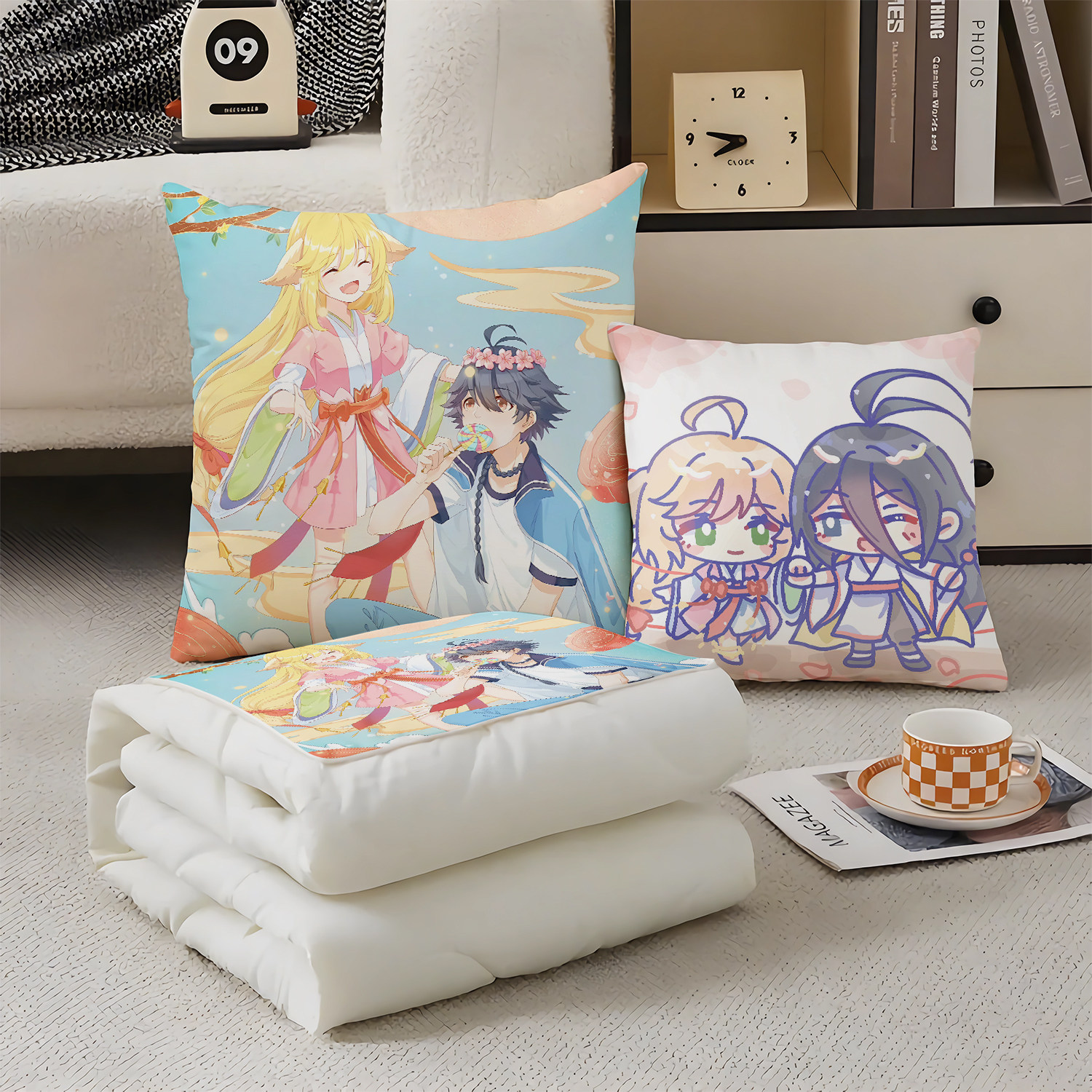 狐妖小红娘抱枕超软两用多功能空调被办公抱枕被子二合一被子,居家布艺,抱枕被,淘宝优惠券,粉丝福利购,淘宝优惠卷