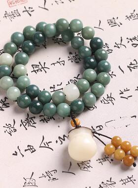 自然风化黄菩提根DIY菩提雕福袋福气满满绿阴皮菩提念珠多圈手串