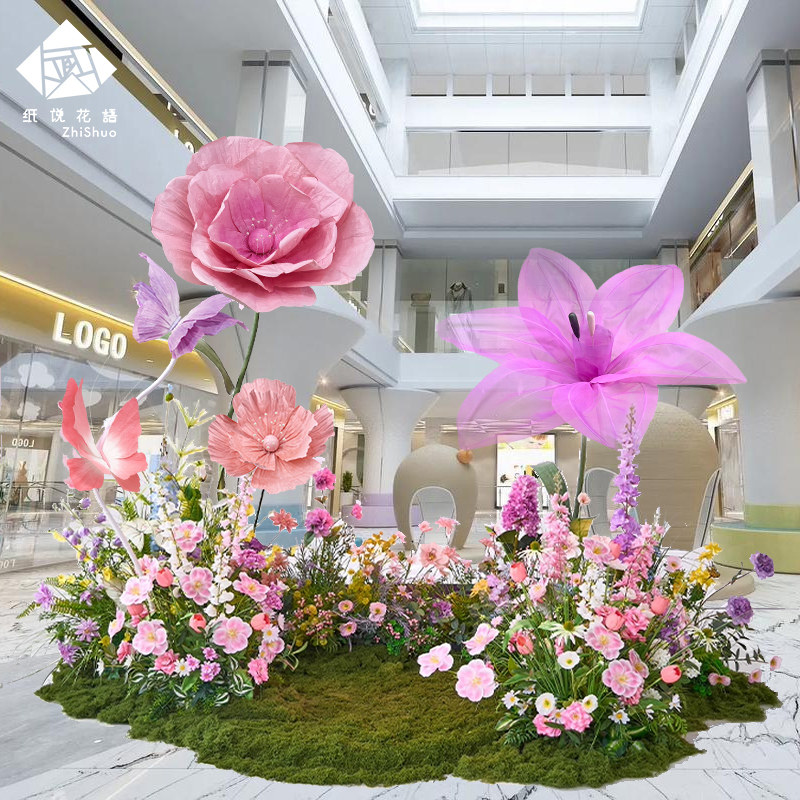 大型商场纸艺花装饰花橱窗美陈店铺花艺活动布置巨型仿真环保纸花,节庆用品/礼品,婚庆绢花,淘宝优惠券,粉丝福利购,淘宝优惠卷