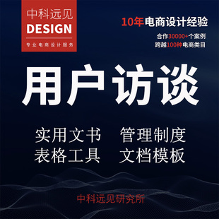 用户访谈专题报告访谈邀约访谈问卷访谈提纲访谈实操访谈纪要总结