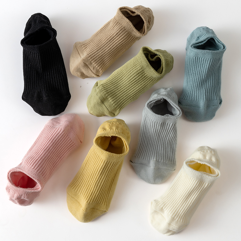 夏季女士吸湿排汗纯棉船袜