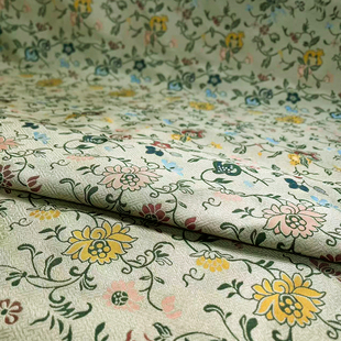 石榴花宋锦提花装裱礼盒复原图样枕手帐茶垫复古中式马甲布料