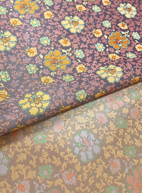 蜀锦小碎花新中式旗袍马面布料