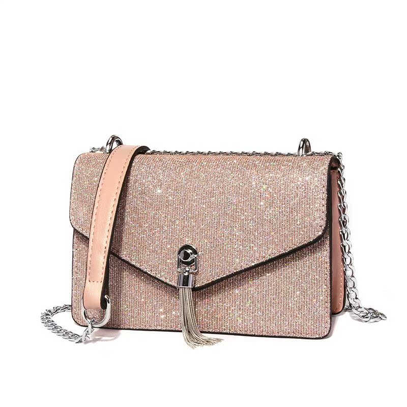Little bag 2019 Korean Edition new pattern Versatile Sequins tassels Chain bag The single shoulder bag Inclined shoulder bagin the Leather/Lady bags/Men's bag, Ms. bags  category - from Buy2taobao.com to provide professional Taobao agent buy service