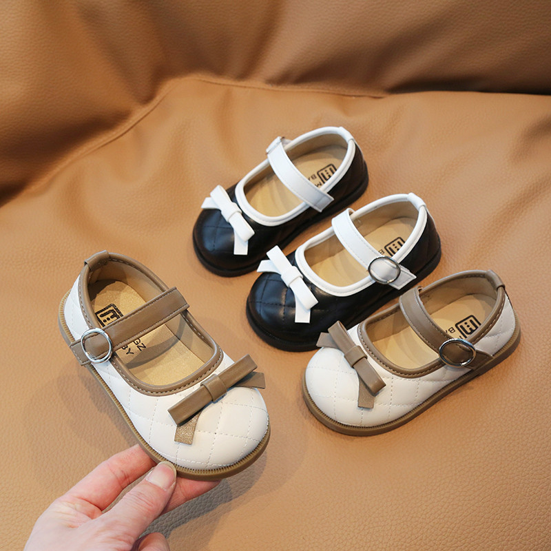 2023年女童鞋子小洋气春季皮鞋韩版公主鞋小女孩新款儿童白色单鞋