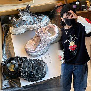 男童鞋子2026新款春季儿童运动鞋休闲轻便网面男孩大童爆款老爹鞋